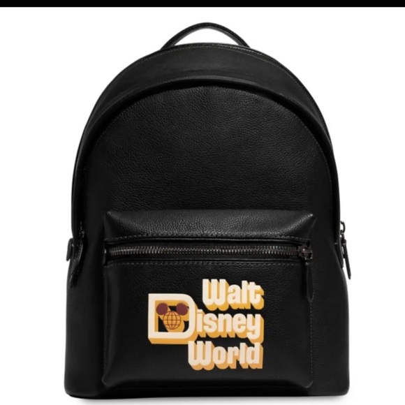 Disney X Coach Charter Backpack With Walt Disney World Motif Black C8488 - NEW - Picture 1 of 6